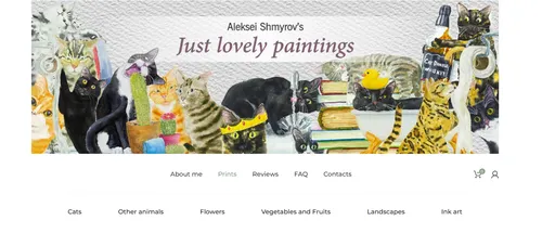 Разработка сайта Just Lovely Paintings — галерея художника